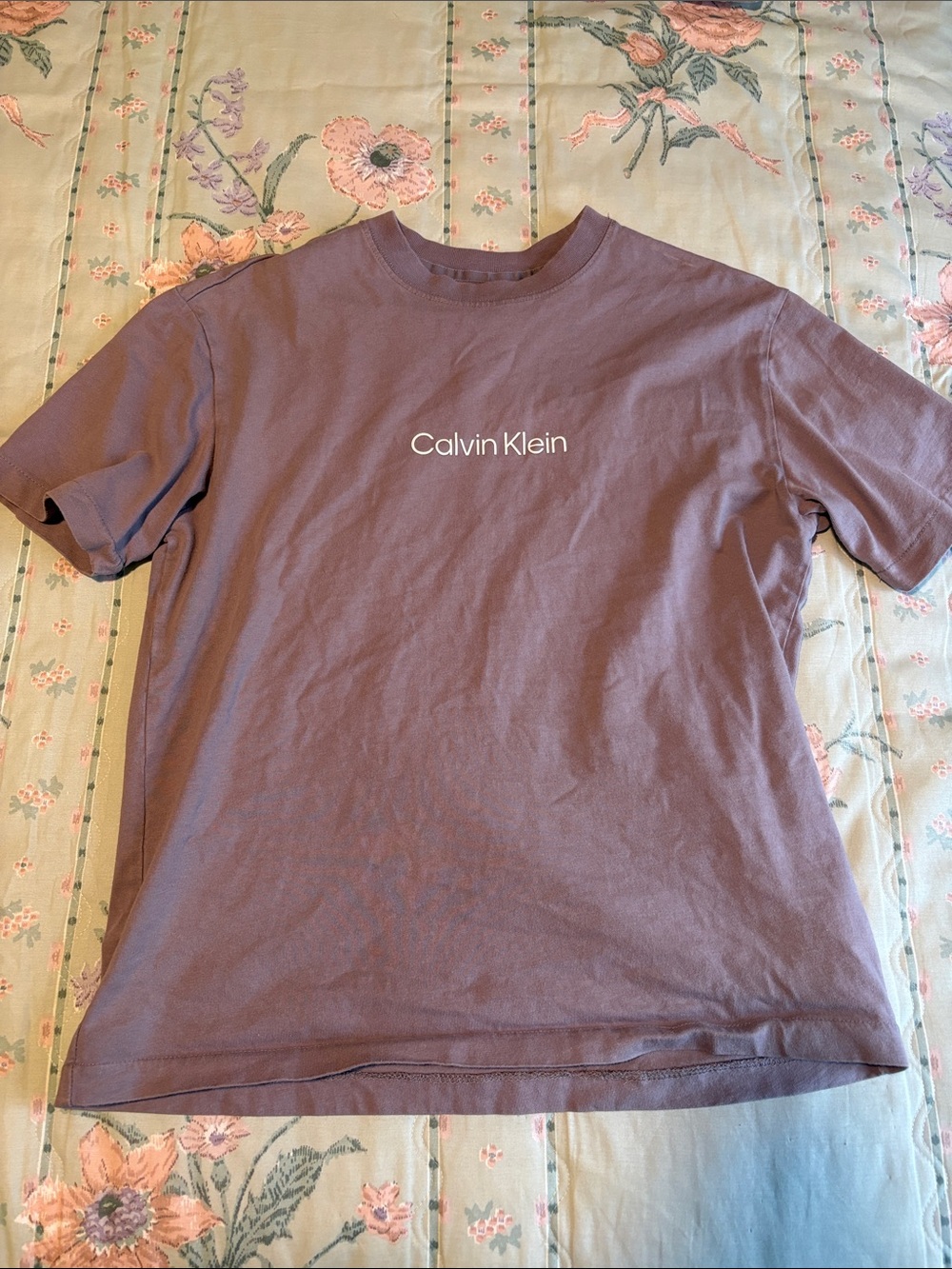 Calvin Klein Soft Lavender Short-Sleeve Logo Tee